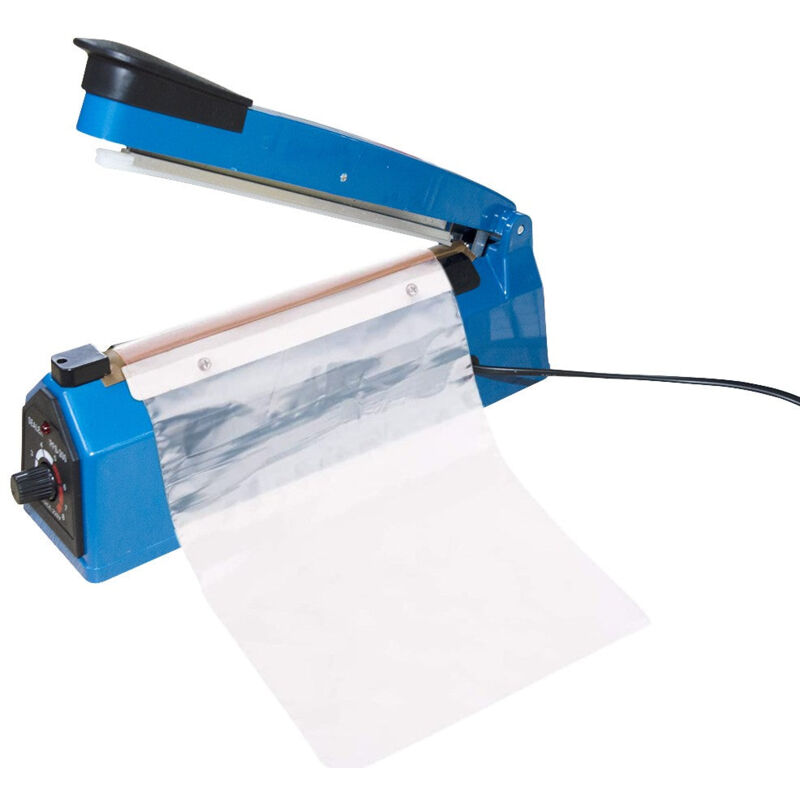 foto del prodotto giordanoshop macchina sigilla sacchetti 300w 240v e buste da 200 mm blu