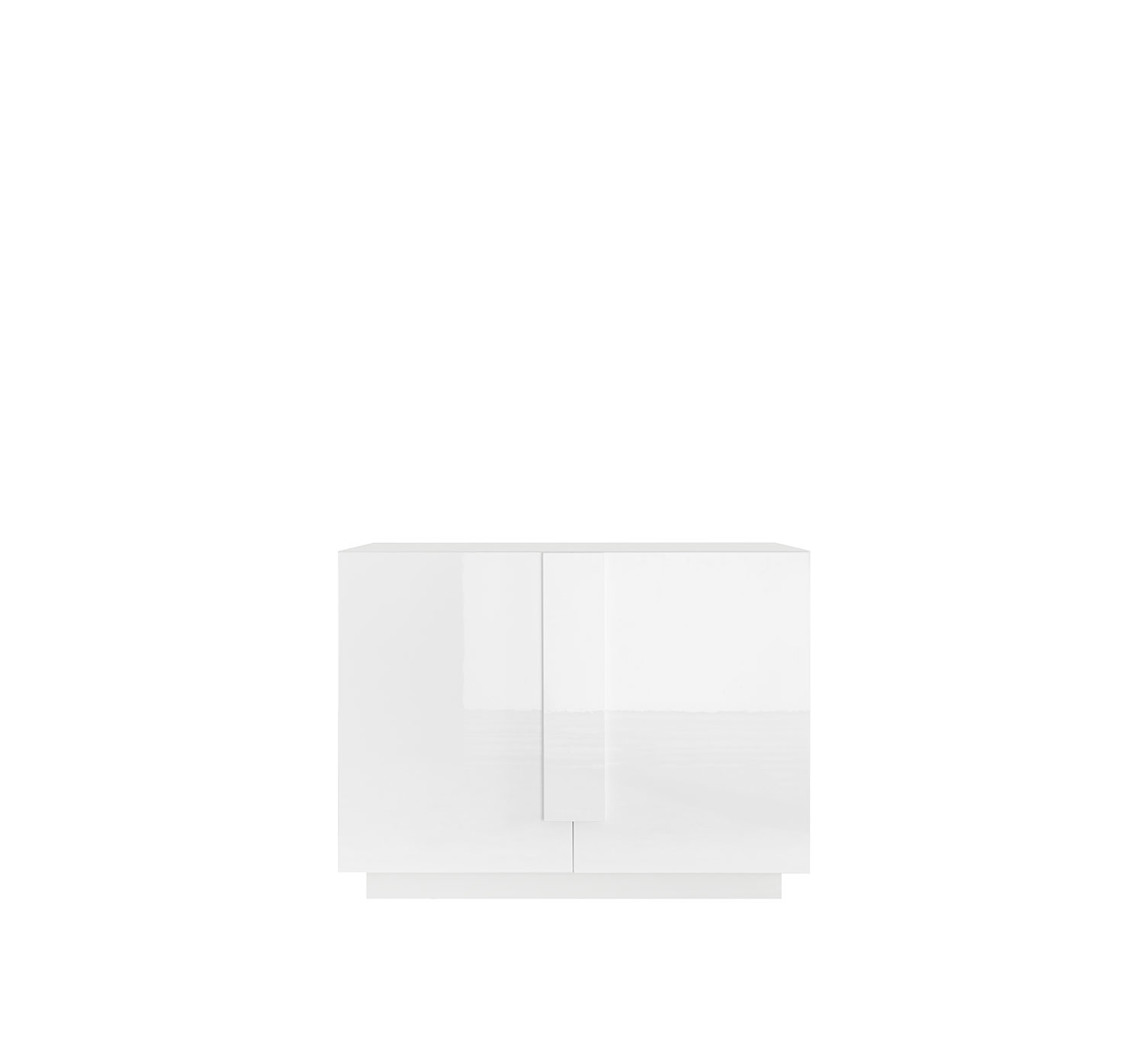 foto del prodotto giordanoshop madia design moderno 2 ante jupiter 120x44x90 cm bianco laccato lucido