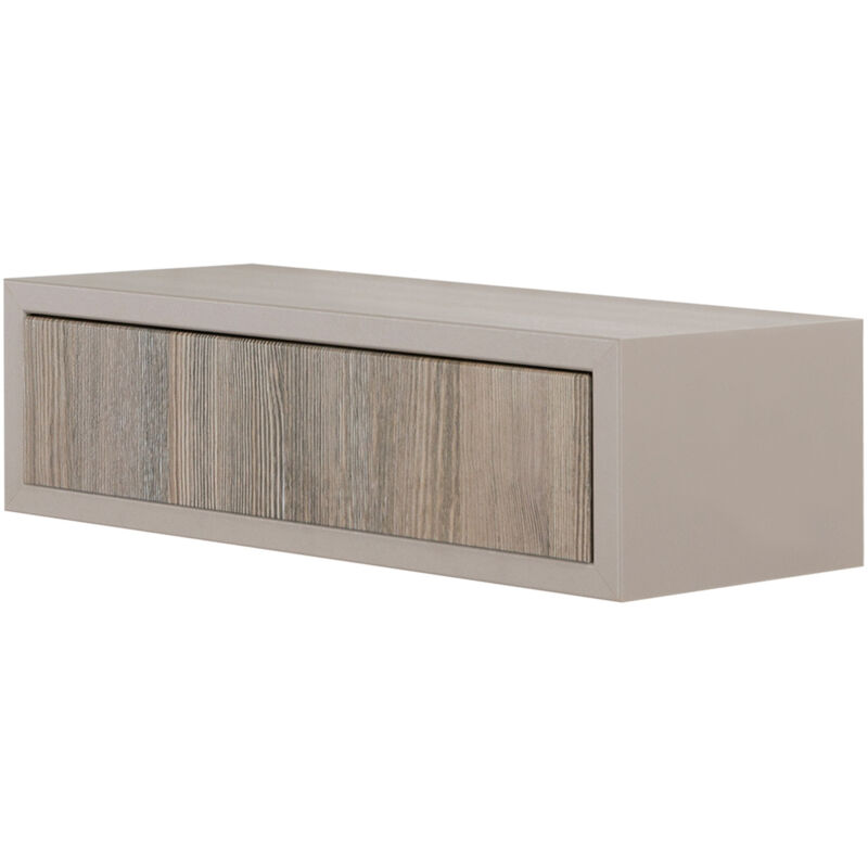 foto del prodotto giordanoshop mensola da parete 1 cassetto 45x13,4x20 cm in fibra di legno lego marrone e rovere moka