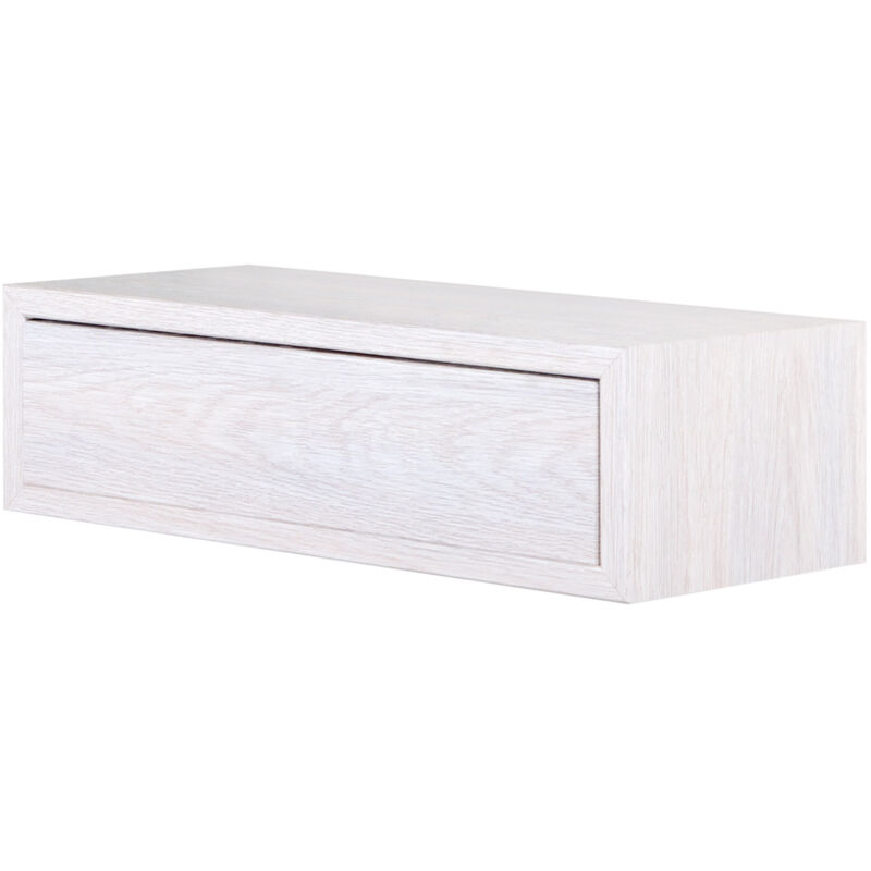 foto del prodotto giordanoshop - mensola da parete 1 cassetto 45x13,4x20 cm in fibra di legno lego rovere imperiale