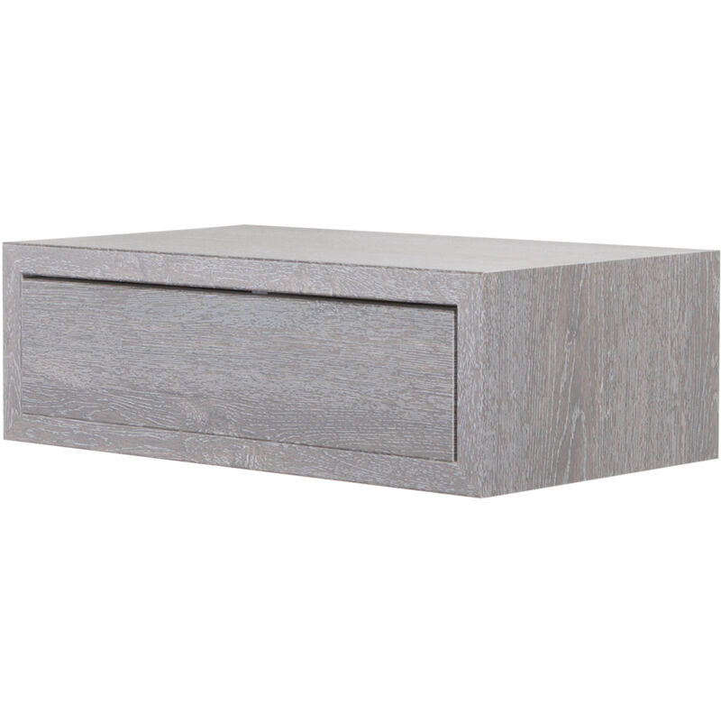 foto del prodotto giordanoshop mensola da parete 1 cassetto 45x13,4x23,7 cm in fibra di legno lego maxi rovere grigio new