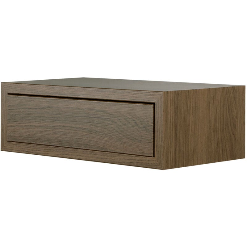 foto del prodotto giordanoshop mensola da parete 1 cassetto 45x13,4x23,7 cm in fibra di legno lego maxi rovere tabacco