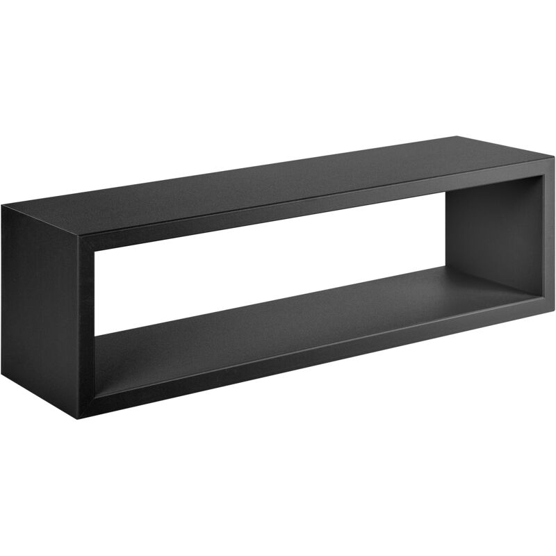 foto del prodotto giordanoshop mensola da parete 60x18x15,5 cm in fibra di legno regolo nero