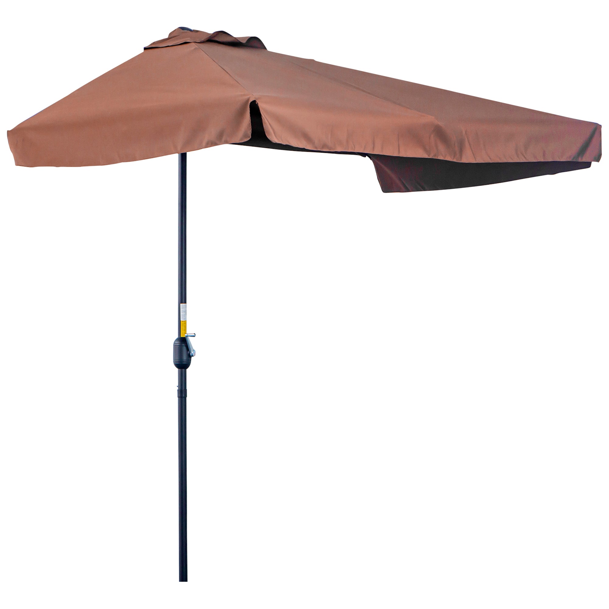 foto del prodotto giordanoshop mezzo ombrellone da giardino 230x130x249 cm in metallo e poliestere caff 