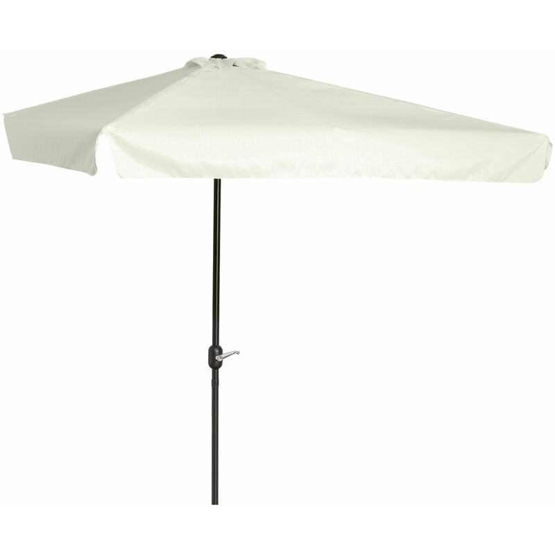 foto del prodotto giordanoshop mezzo ombrellone da giardino 230x130x249 cm in metallo e poliestere crema