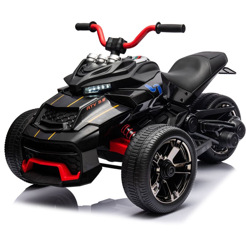 foto del prodotto giordanoshop mini quad elettrico per bambini 3 ruote 12v atv 3.0 nero