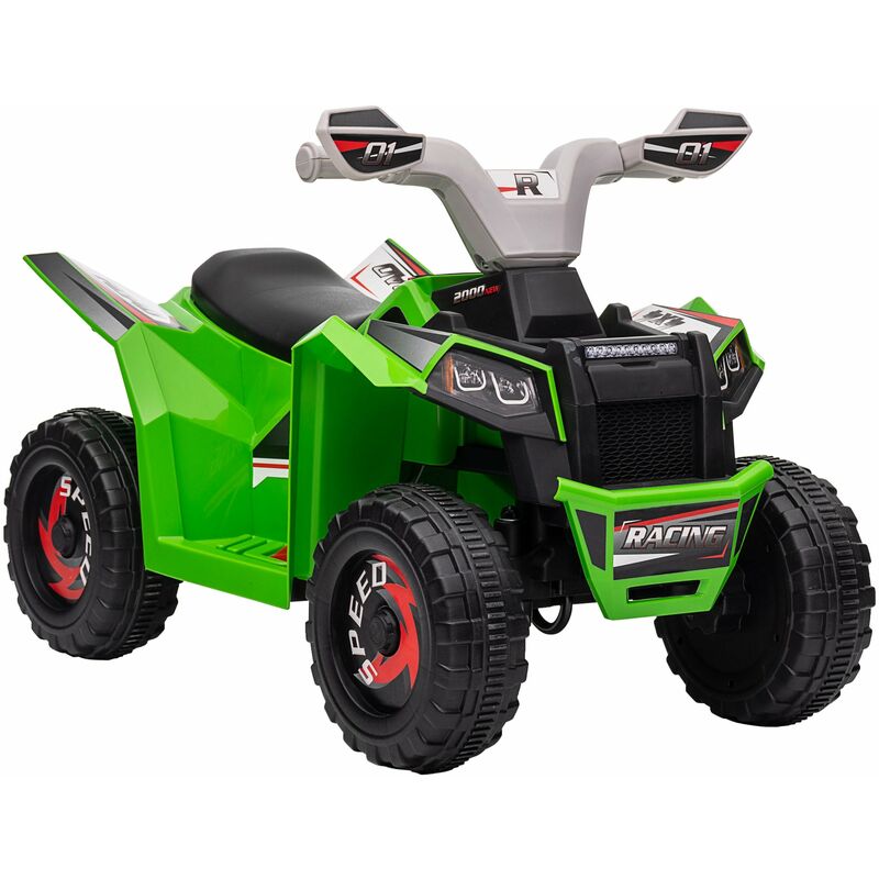 foto del prodotto giordanoshop mini quad elettrico per bambini 6v verde grigio e nero