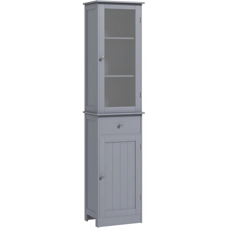 foto del prodotto giordanoshop mobile a colonna da bagno 40x27x171,5cm in mdf grigio
