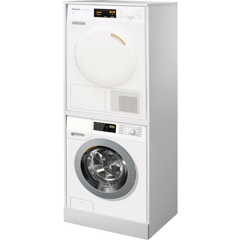 foto del prodotto giordanoshop mobile coprilavatrice e asciugatrice a colonna 179x70,3x60,6 cm in nobilitato bianco