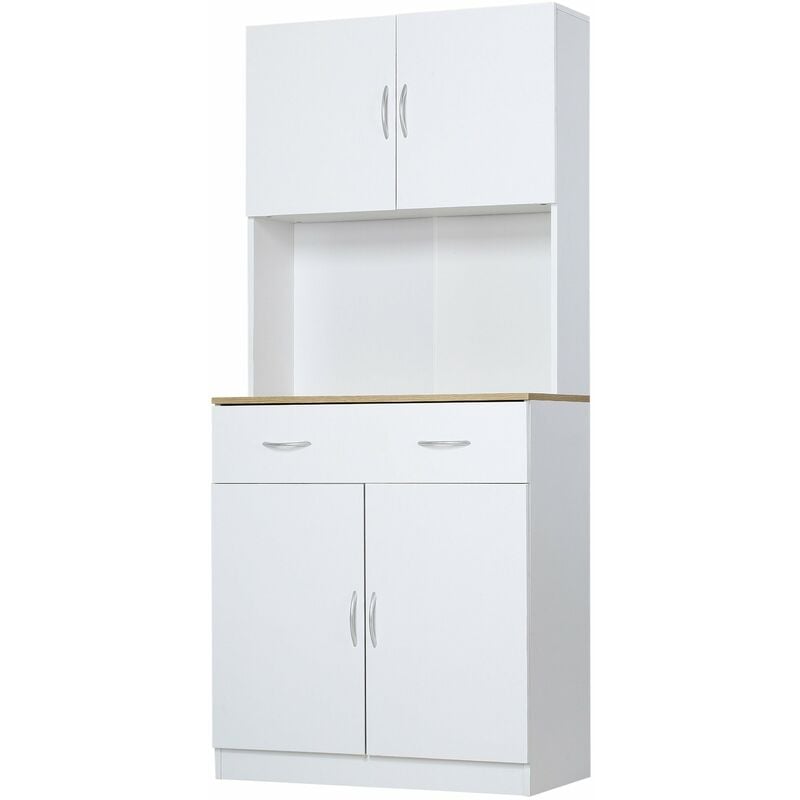 foto del prodotto giordanoshop mobile da cucina credenza 80x40x180 cm in legno bianco