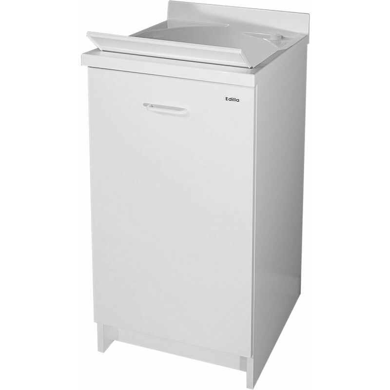 foto del prodotto giordanoshop mobile lavatoio 45x50x85cm anta asse in termoplastico montegrappa edilla bianco destra