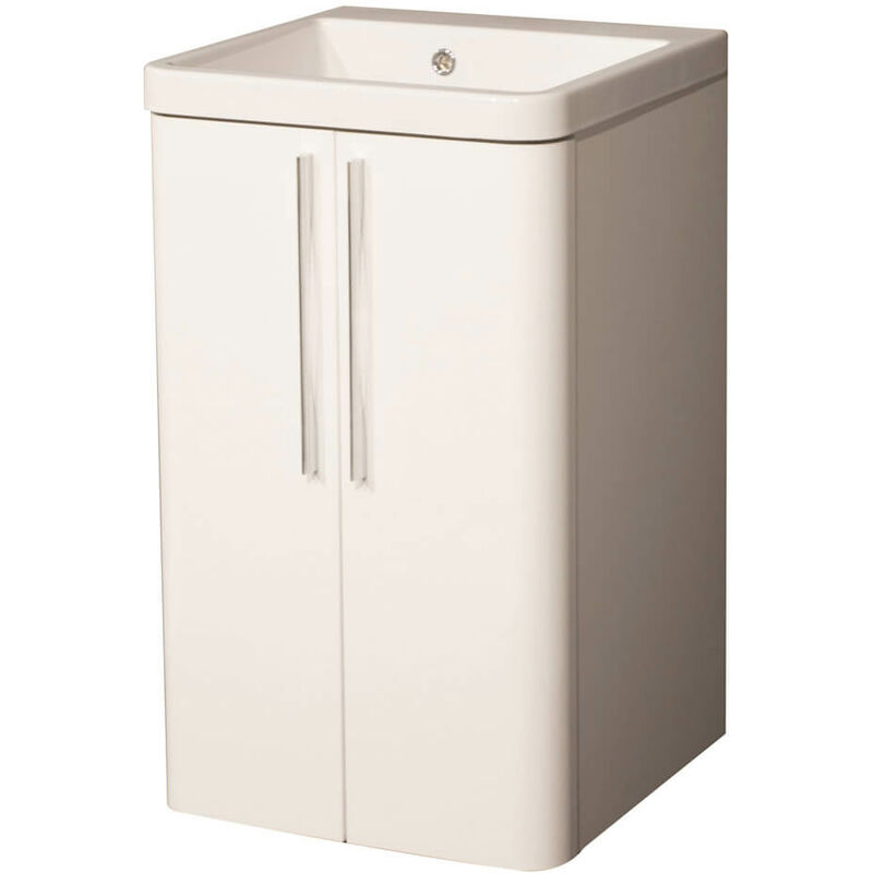 foto del prodotto giordanoshop mobile lavatoio 50,5x50,5x87 cm 2 ante montegrappa novella dipi bianco