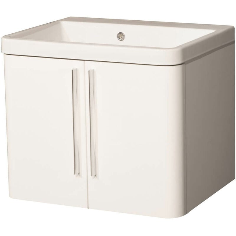 foto del prodotto giordanoshop mobile lavatoio sospeso 65,5x50,5x56 cm 2 ante montegrappa novella dipi bianco