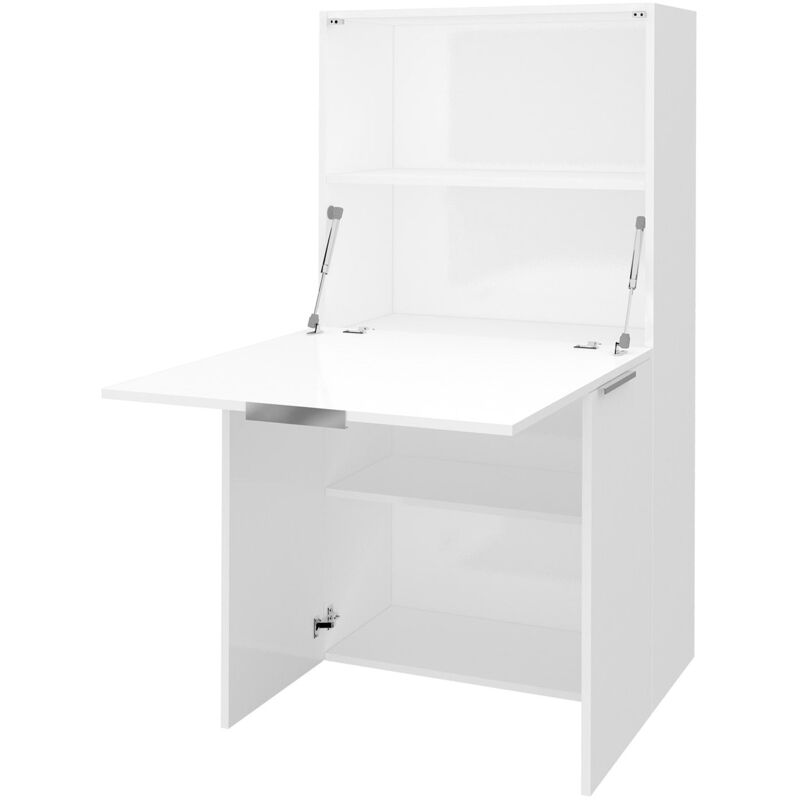foto del prodotto giordanoshop mobile scrivania a scomparsa 70x35x140 cm dalia bianco lucido