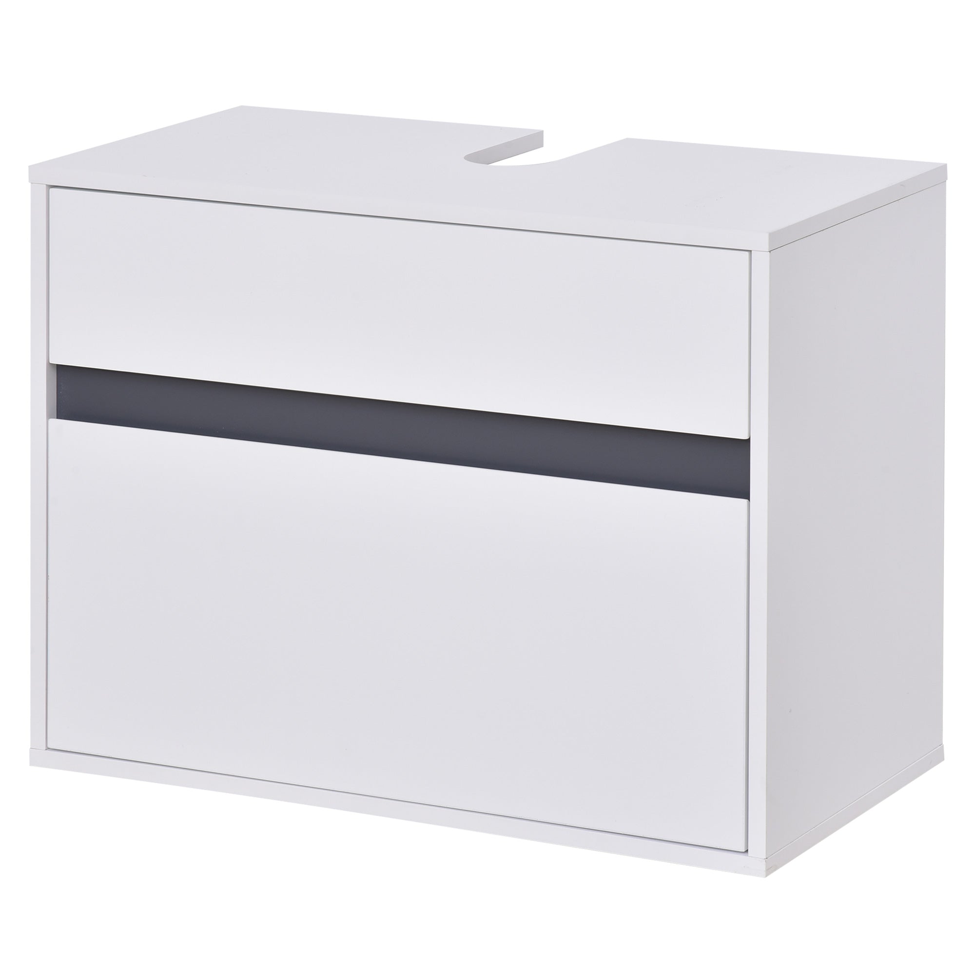 foto del prodotto giordanoshop mobile sottolavello da bagno 67x36x52 cm in legno bianco
