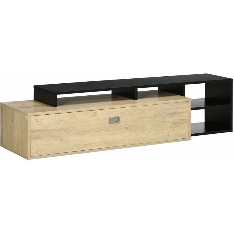 foto del prodotto giordanoshop mobile tv da 32 a 65 163x40x38 cm in mdf nero