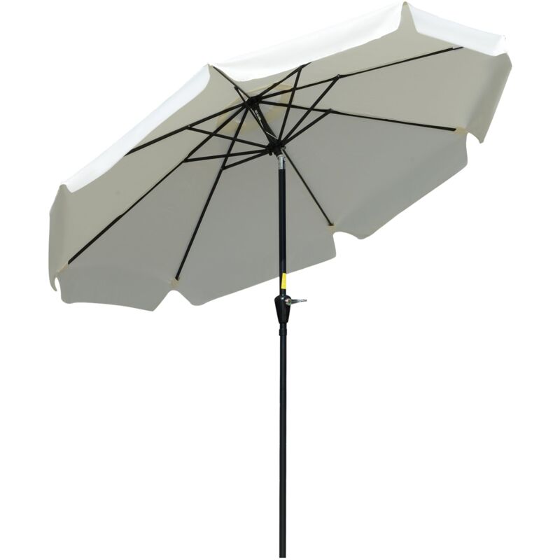 foto del prodotto giordanoshop ombrellone da giardino 266x248,5 cm inclinabile con manovella bianco crema