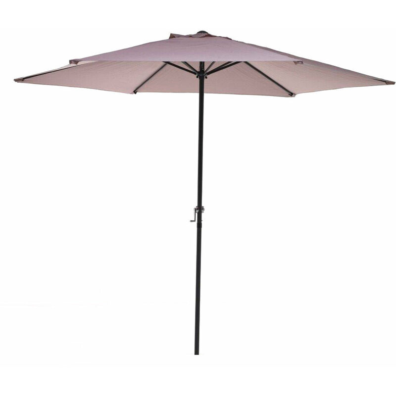 foto del prodotto giordanoshop ombrellone da giardino 3 m palo 38 mm in ferro telo in poliestere garden tortora