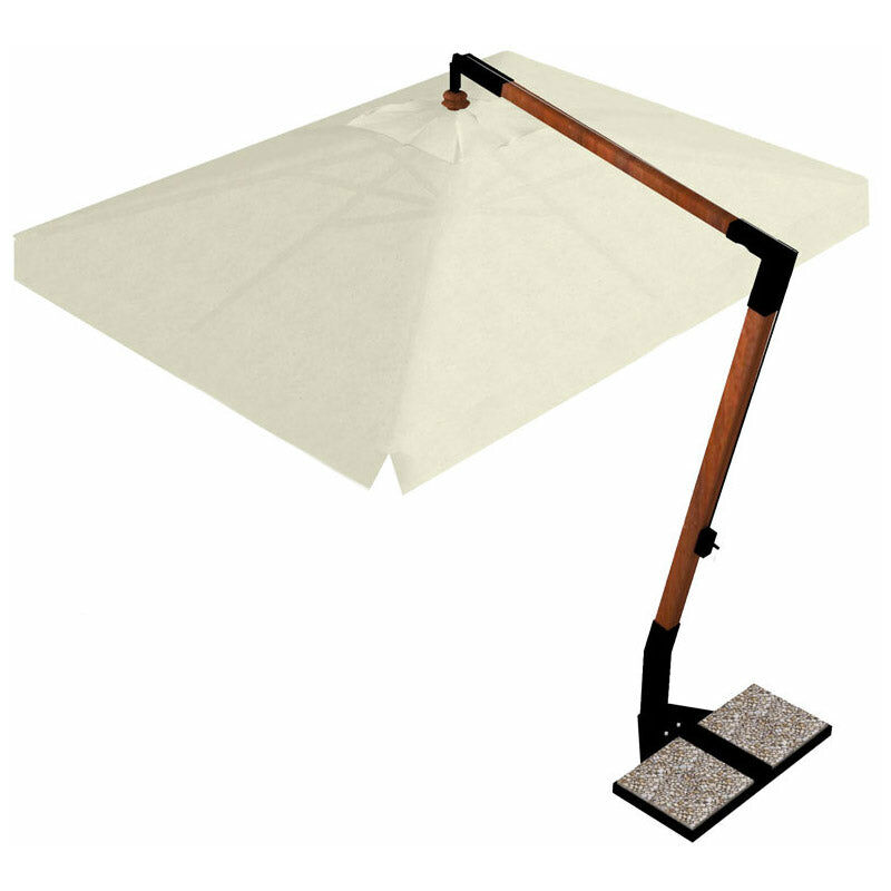 foto del prodotto giordanoshop ombrellone da giardino decentrato 2,5x3,5m in legno telo in acrilico ecr 