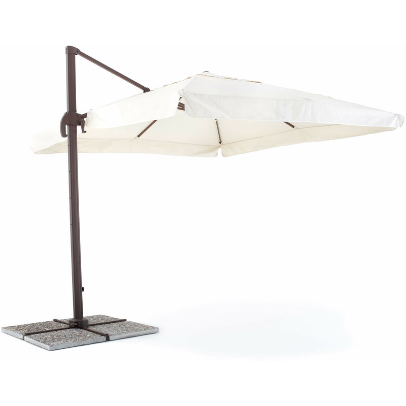 foto del prodotto giordanoshop ombrellone da giardino decentrato 3x4m in alluminio e poliestere senso ecr 