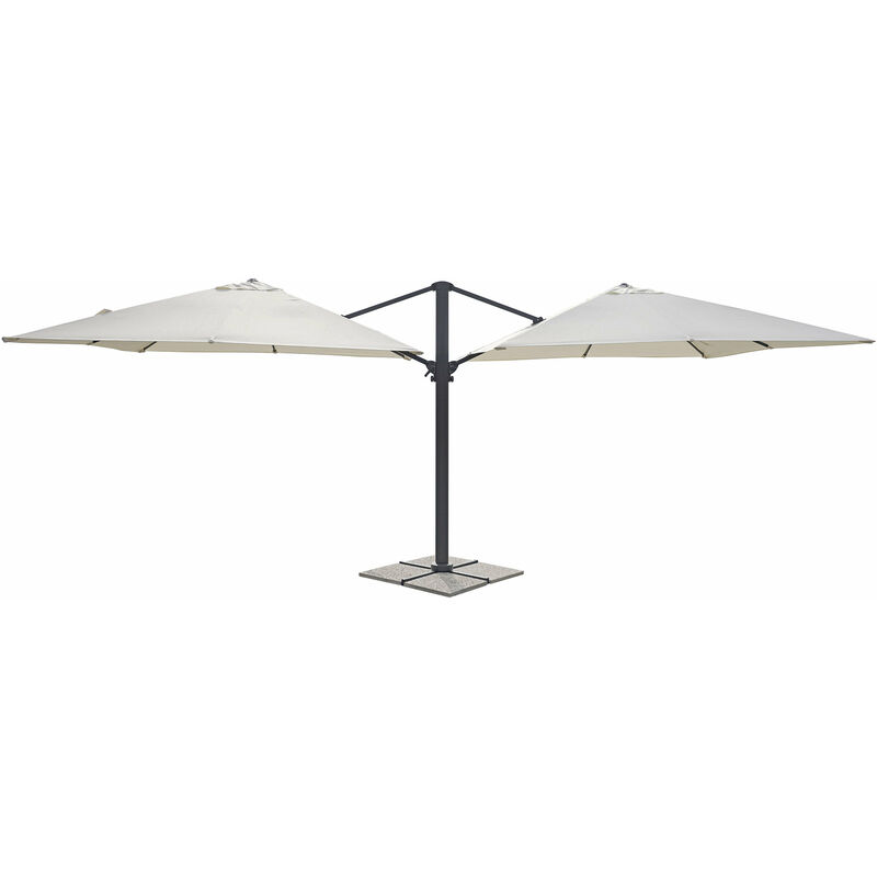 foto del prodotto giordanoshop ombrellone da giardino doppio 3x3m 3x3m telo in polietilene ecr 