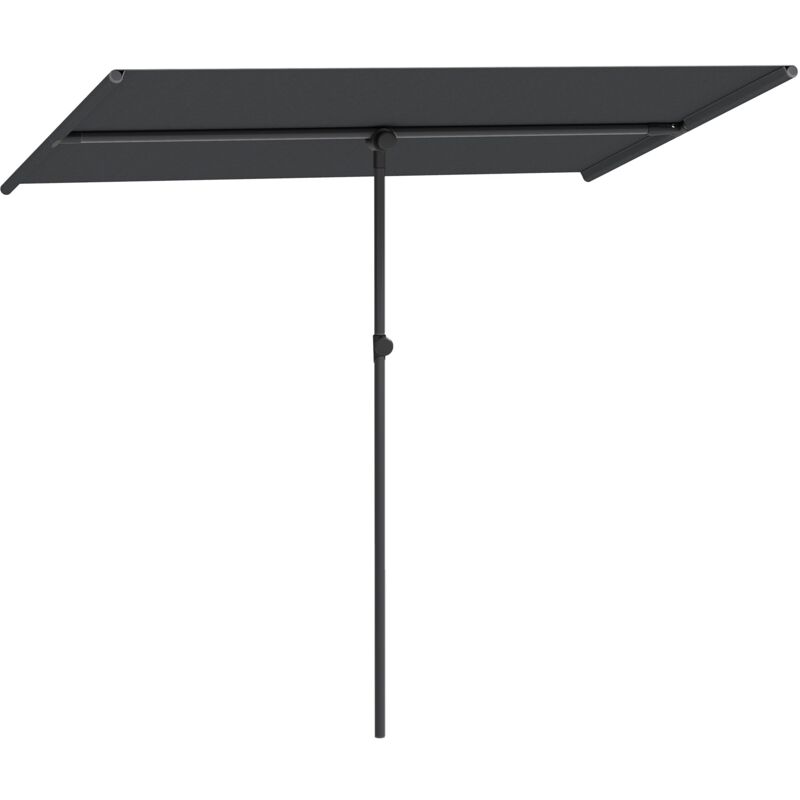 foto del prodotto giordanoshop ombrellone per esterni 150x205x120 215 cm girevole a 180 in poliestere e alluminio grigio scuro