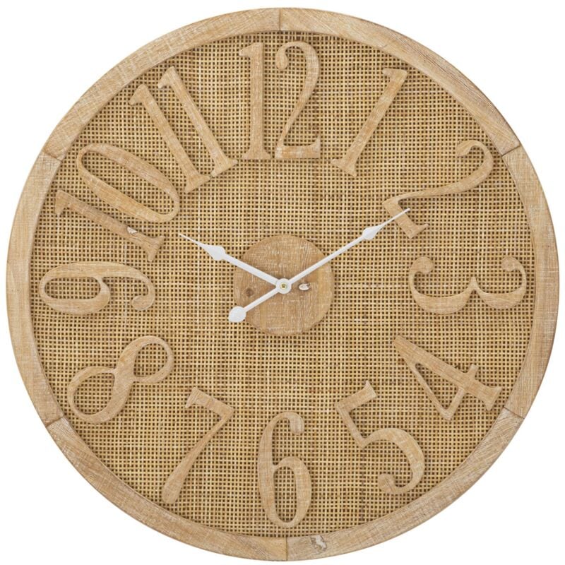 foto del prodotto giordanoshop orologio da muro boho 60x4,5 cm in rattan