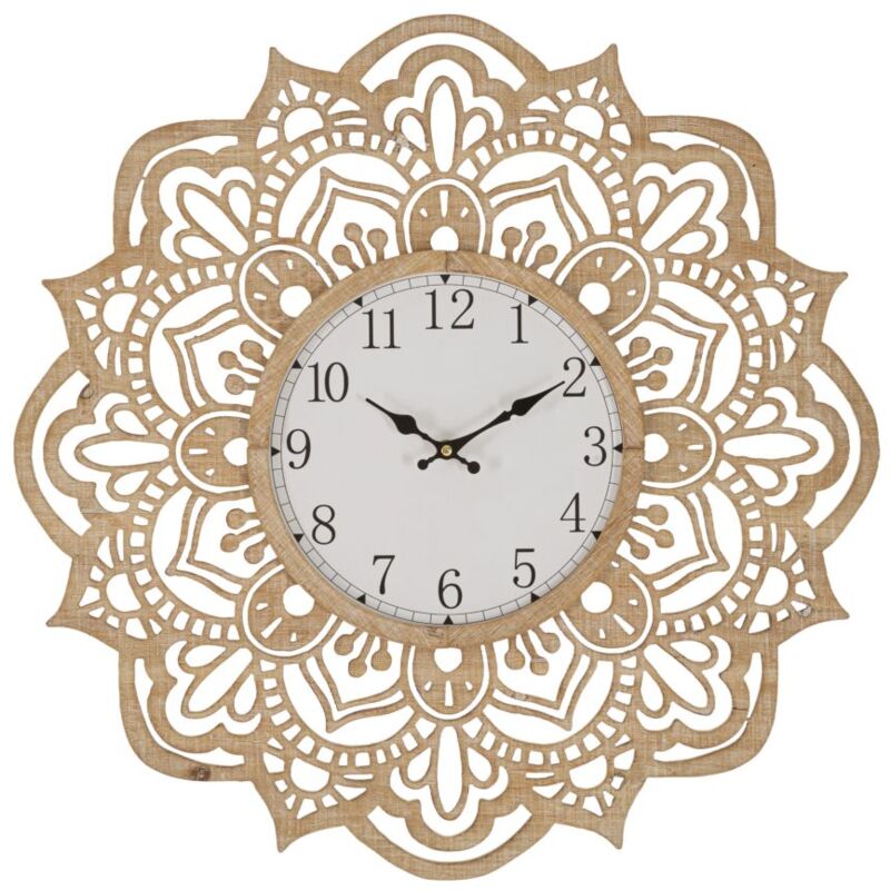 foto del prodotto giordanoshop orologio da muro carving 60x4,5 cm in rattan