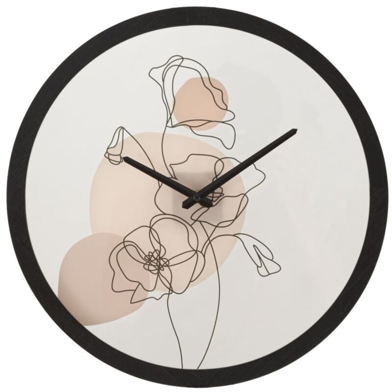 foto del prodotto giordanoshop orologio da muro flower 2 40x3,5 cm in ferro e vetro