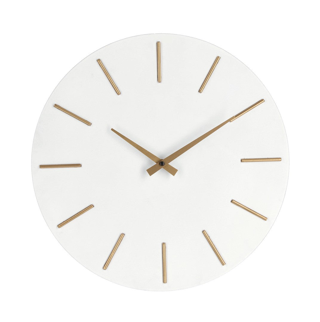 foto del prodotto giordanoshop orologio da parete 40x5 cm in legno timeline bianco