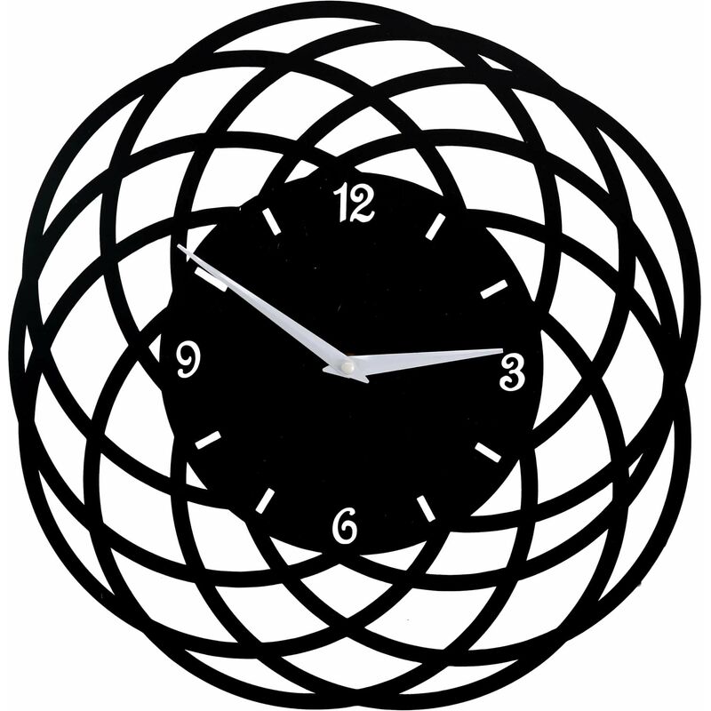 foto del prodotto giordanoshop orologio da parete 40xh2 cm in metallo nero