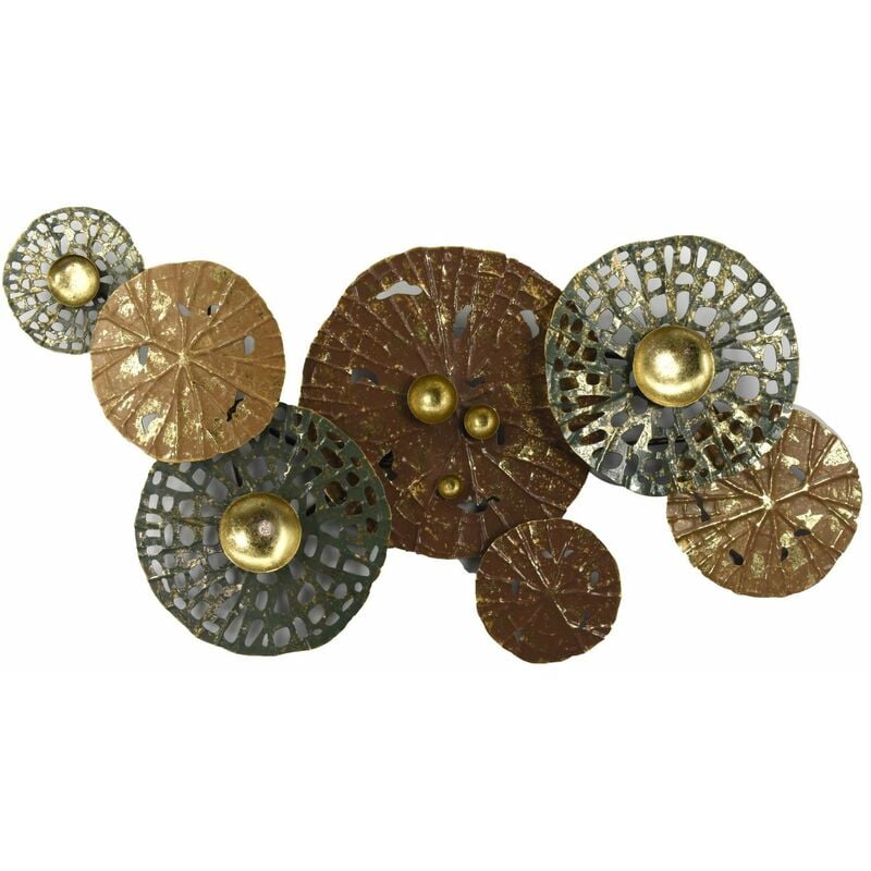foto del prodotto giordanoshop pannello decorativo da parete 89,5x6,4x49,5 cm in metallo verde rame
