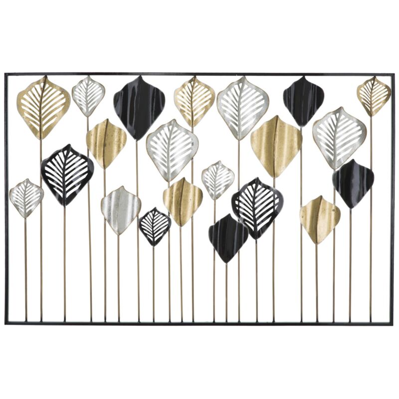 foto del prodotto giordanoshop pannello lex 120x2,5x78,5 cm in ferro oro e argento e nero