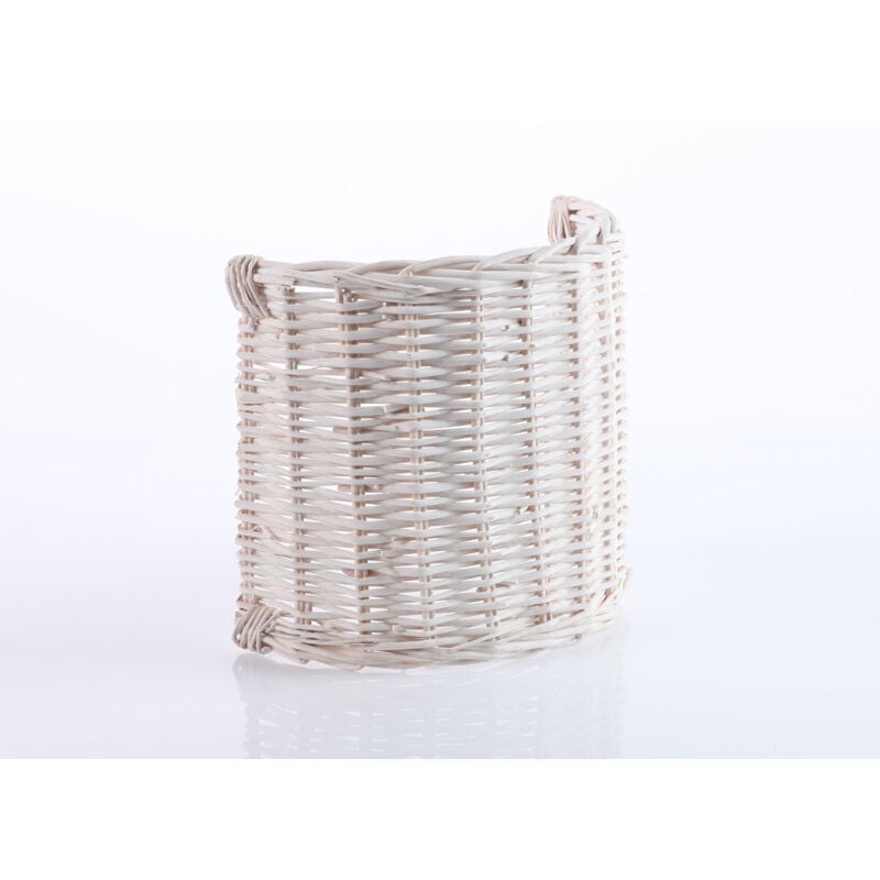 foto del prodotto giordanoshop paralume per applique semicircolare 27xh25 cm in vimini bianco