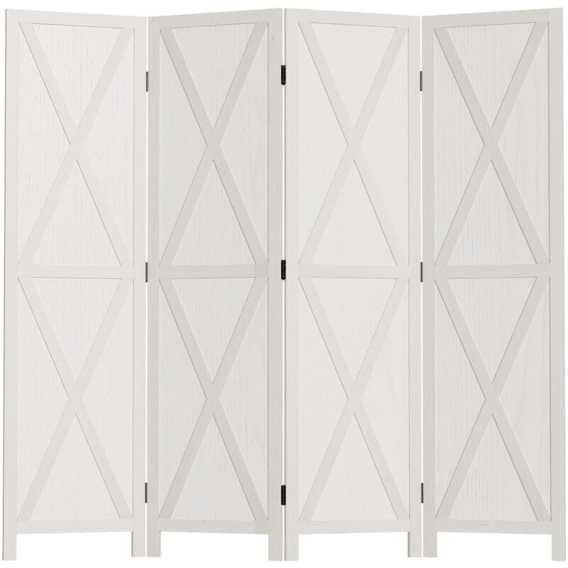immagine 0 del prodotto giordanoshop paravento separ 4 ante per interni 182x170 cm in legno bianco