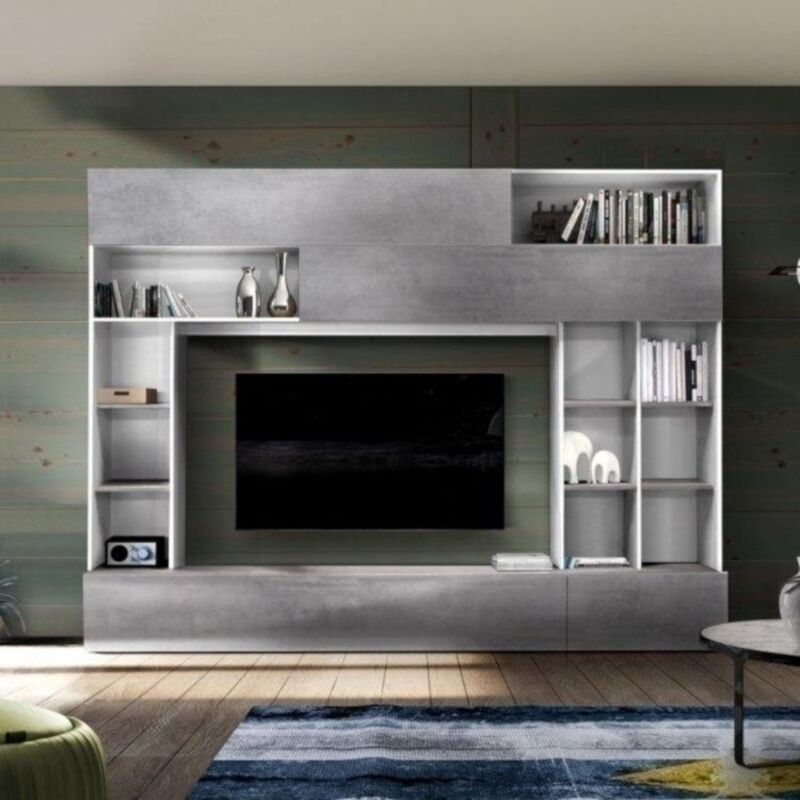 foto del prodotto giordanoshop parete attrezzata boran bianco beton