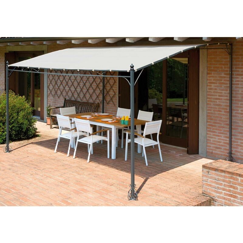 foto del prodotto giordanoshop pergola da giardino in ferro 4x3m vorghini chains sabbia