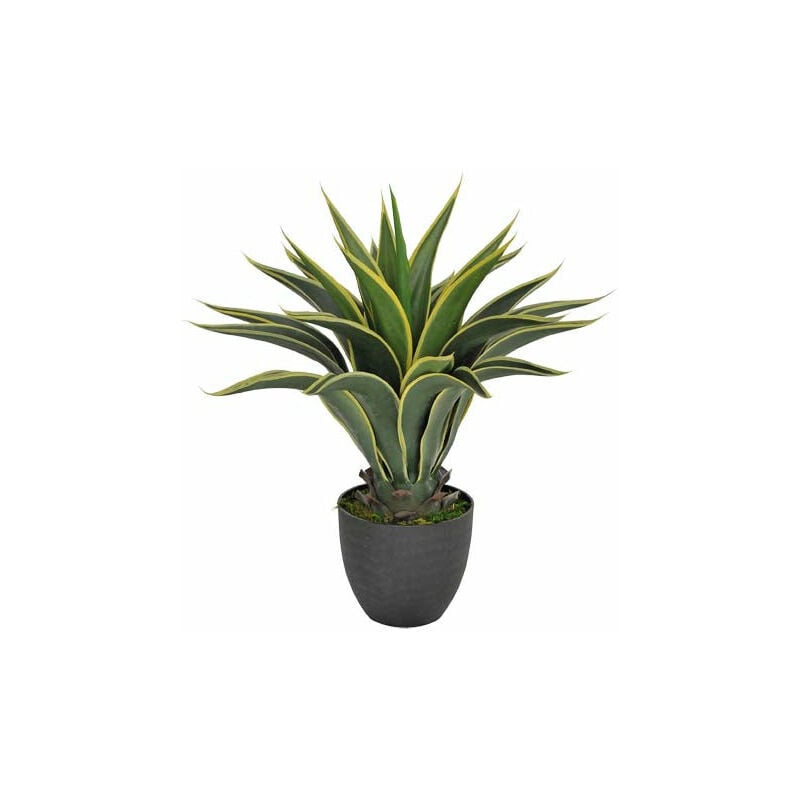 foto del prodotto giordanoshop pianta artificiale agave attenuata con vaso h 60 cm