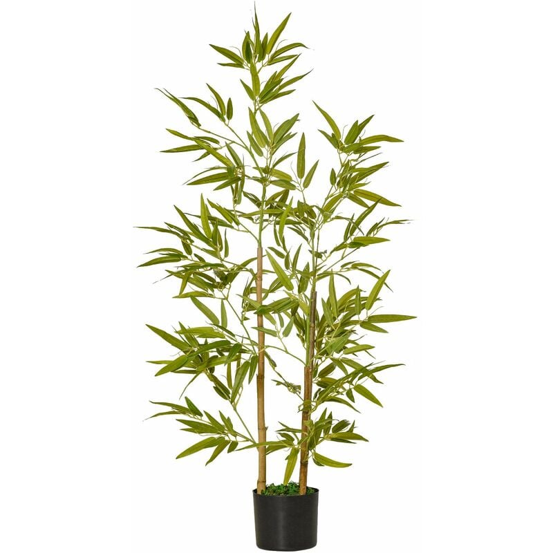 foto del prodotto giordanoshop pianta artificiale di bamb h120 cm con vaso verde