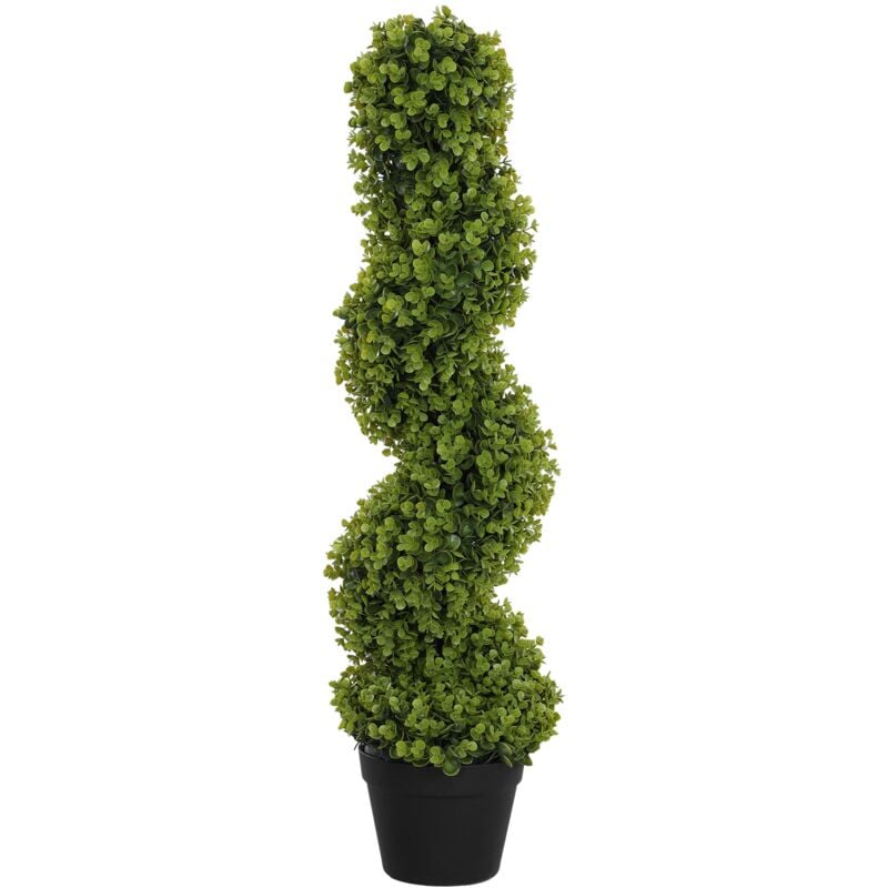 foto del prodotto giordanoshop pianta artificiale di eucalipto 90a cm a spirale con vaso incluso per interno ed esterno verde