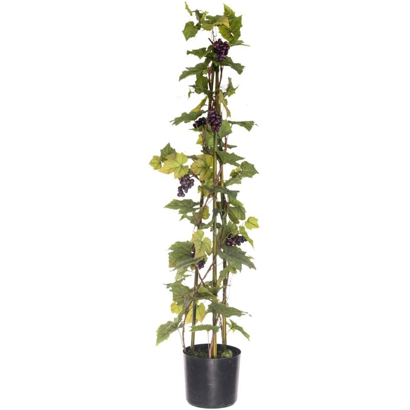 foto del prodotto giordanoshop pianta artificiale di vite con frutti, in vaso altezza 120 cm verde