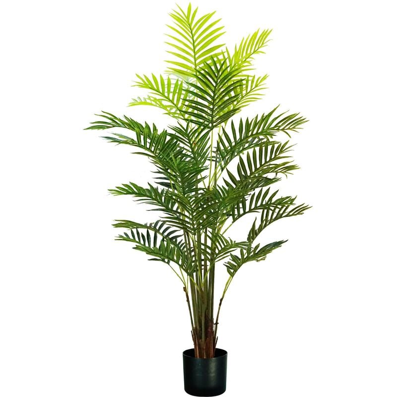 foto del prodotto giordanoshop pianta artificiale palma areca h160 cm con vaso verde