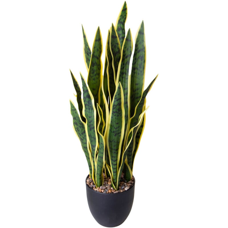 foto del prodotto giordanoshop pianta artificiale sanseveria con vaso 78 cm
