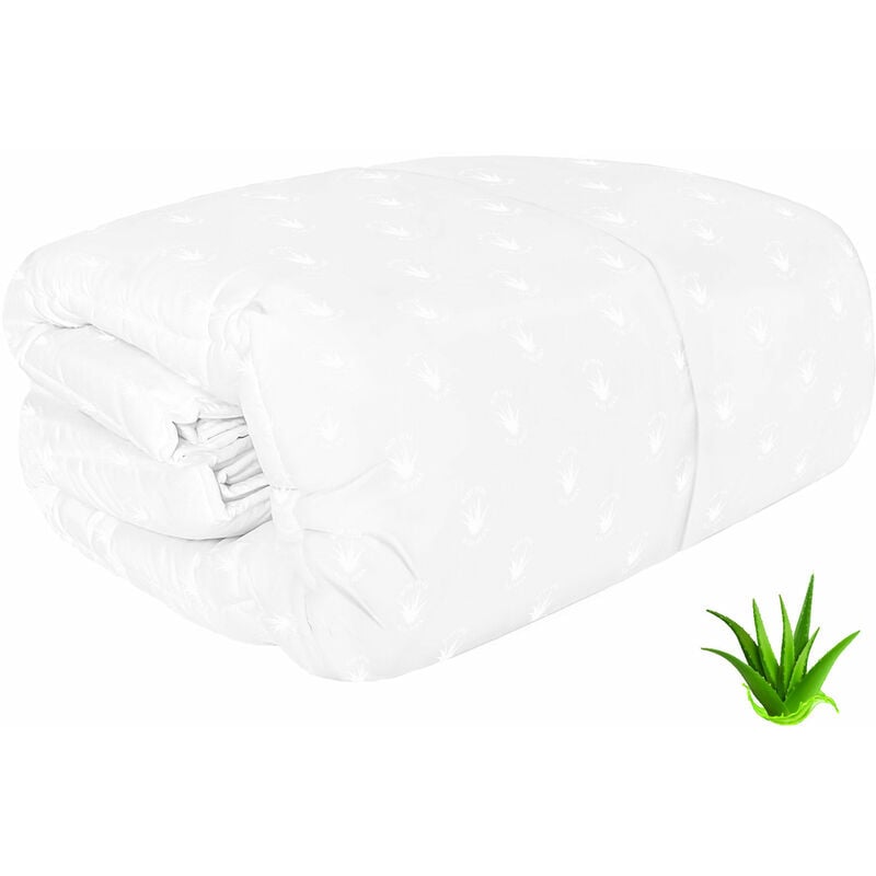 foto del prodotto giordanoshop piumino interno invernale matrimonale 300gr in microfibra aloe bianco