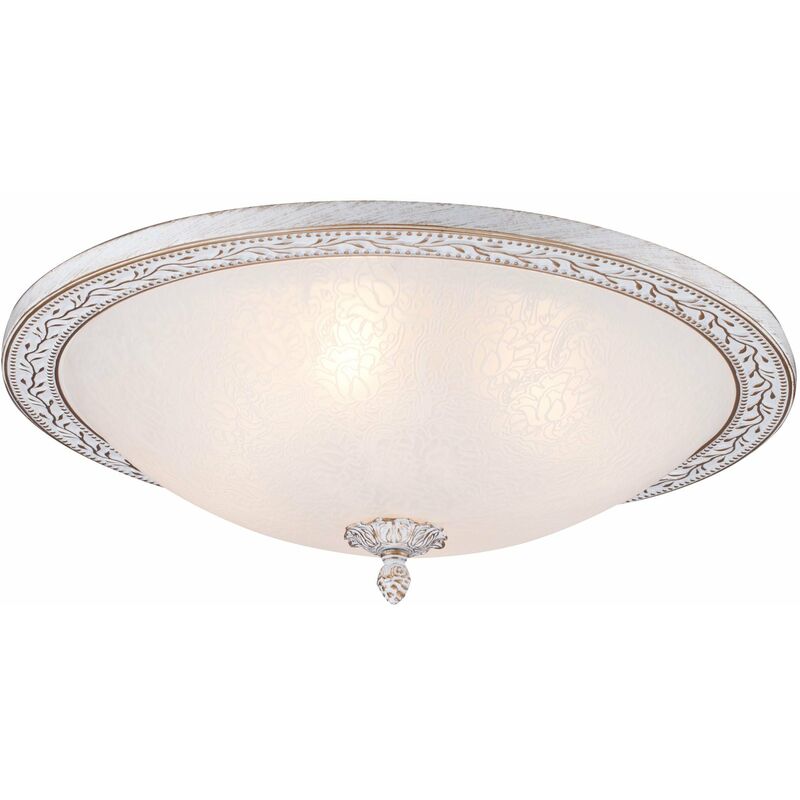 foto del prodotto giordanoshop plafoniera ceiling wall in metallo aritos bianco con oro