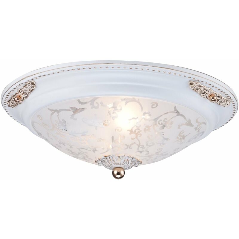 foto del prodotto giordanoshop plafoniera ceiling wall in metallo diametrik bianco con oro