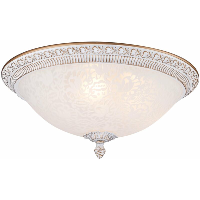 foto del prodotto giordanoshop plafoniera ceiling wall in metallo pascal bianco con oro