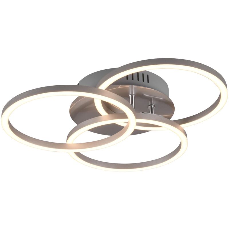 foto del prodotto giordanoshop plafoniera da interno a led in metallo nickel opaco