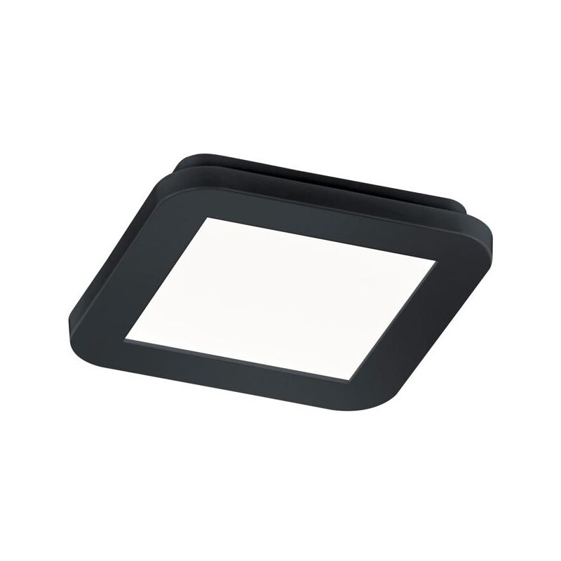 foto del prodotto giordanoshop plafoniera da interno a led in plastica nero opaco