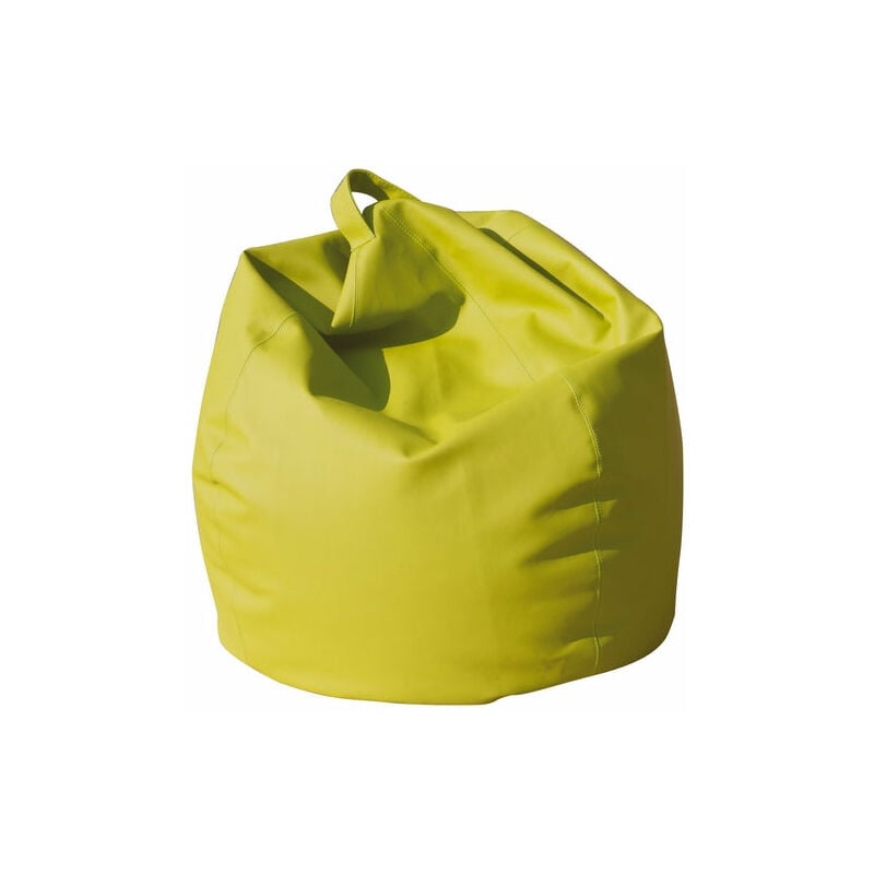 foto del prodotto giordanoshop poltrona a sacco pouf in similpelle verde acido avalli